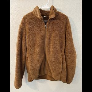 Uniqlo Brown Full Zip Fleece Sweater